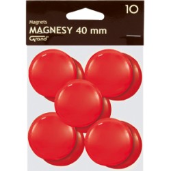 Magnes 40Mm Grand Czerwony  (10Szt ) 130-1701