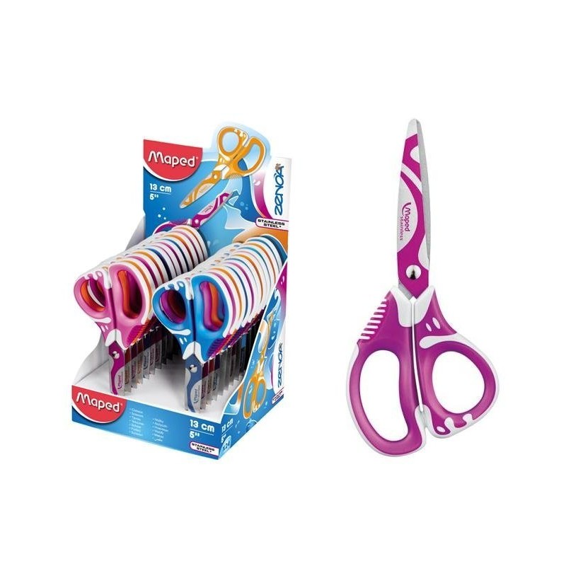 Nożyczki Szkolne Zenoa Fit Asymetryczne 13Cm Maped 670112