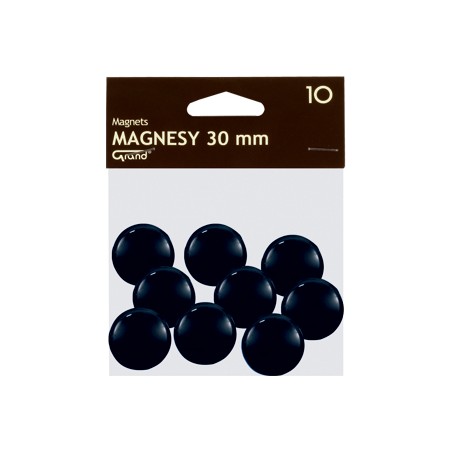 Magnes 30Mm Grand, Czarny, 10 Szt 130-1694