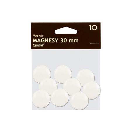 Magnes 30Mm Grand, Biały, 10 Szt 130-1693