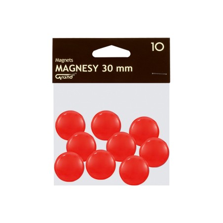 Magnes 30Mm Grand, Czerwony, 10 Szt 130-1695
