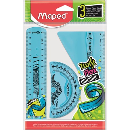 Zestaw Linijek Niełamliwych 895024 Linijka 15Cm Ekierka Kątomierz Maped