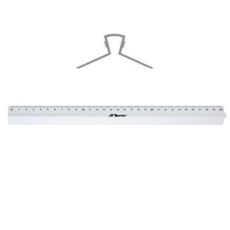 Linijka Szkolna 30Cm Z Uchwytem Aluminiowym 30317 Leniar