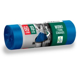 Worki Na Śmieci Anna Zaradna 60L Ldpe Z Taśmą Niebieskie (10)