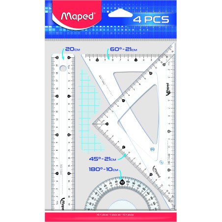 Komplet Start Medioum 242820 Maped Linijka 20Cm+Ekierka+Kątomierz  242820