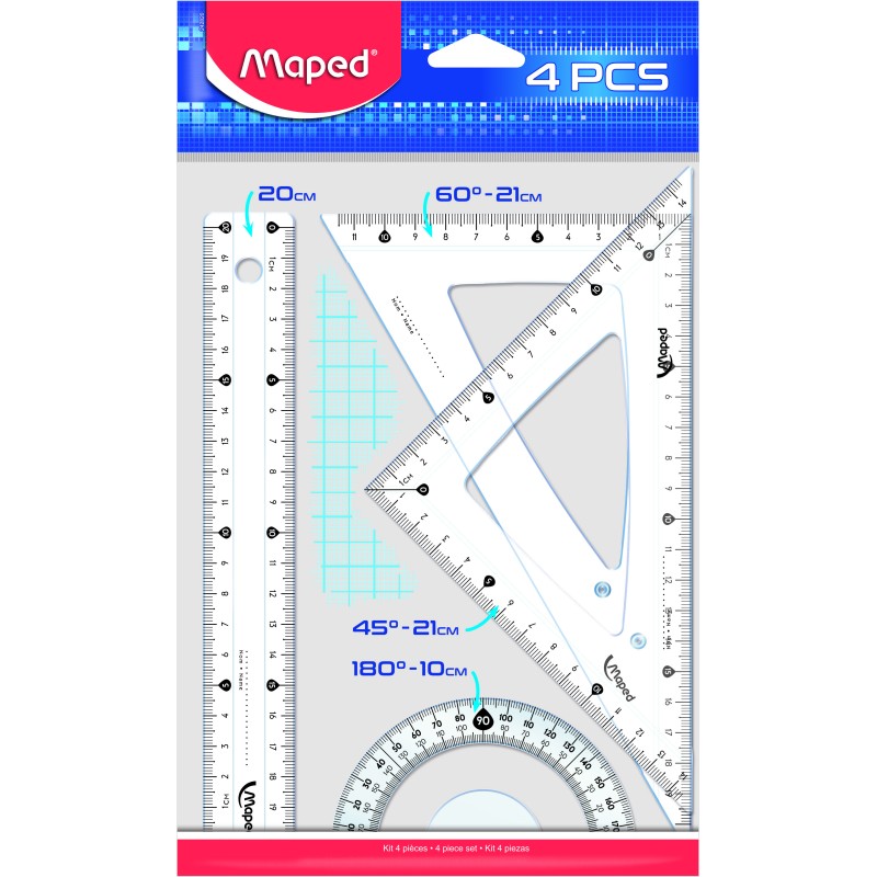 Komplet Start Medioum 242820 Maped Linijka 20Cm+Ekierka+Kątomierz  242820