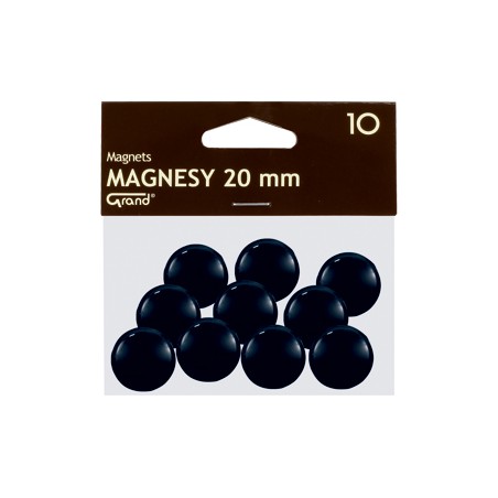Magnes 20Mm Grand, Czarny, 10 Szt 130-1687