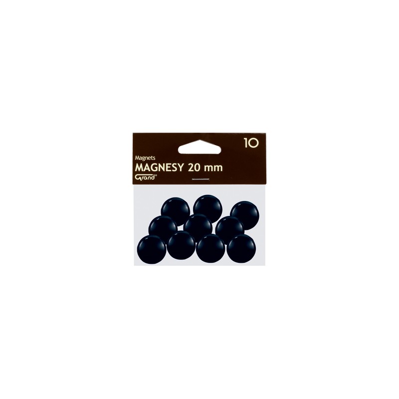 Magnes 20Mm Grand, Czarny, 10 Szt 130-1687