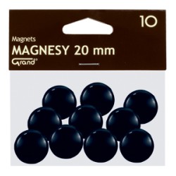 Magnes 20Mm Grand, Czarny, 10 Szt 130-1687