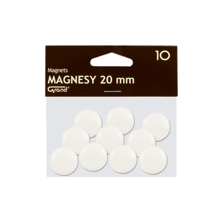 Magnes 20Mm Grand, Biały, 10 Szt 130-1689