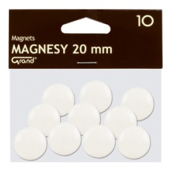 Magnes 20Mm Grand, Biały, 10 Szt 130-1689