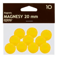 Magnes 20Mm Grand, Żółty, 10 Szt 130-1691