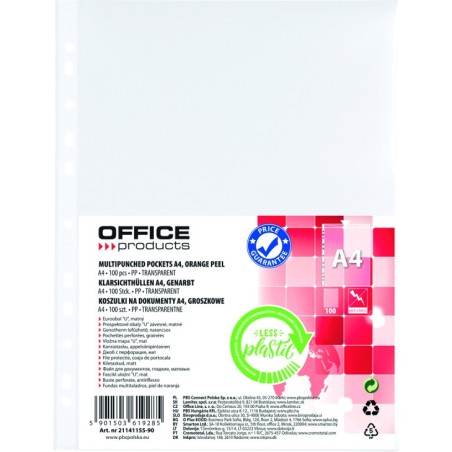 Koszulki Office Products A4/35Μm Groszkowe (100)