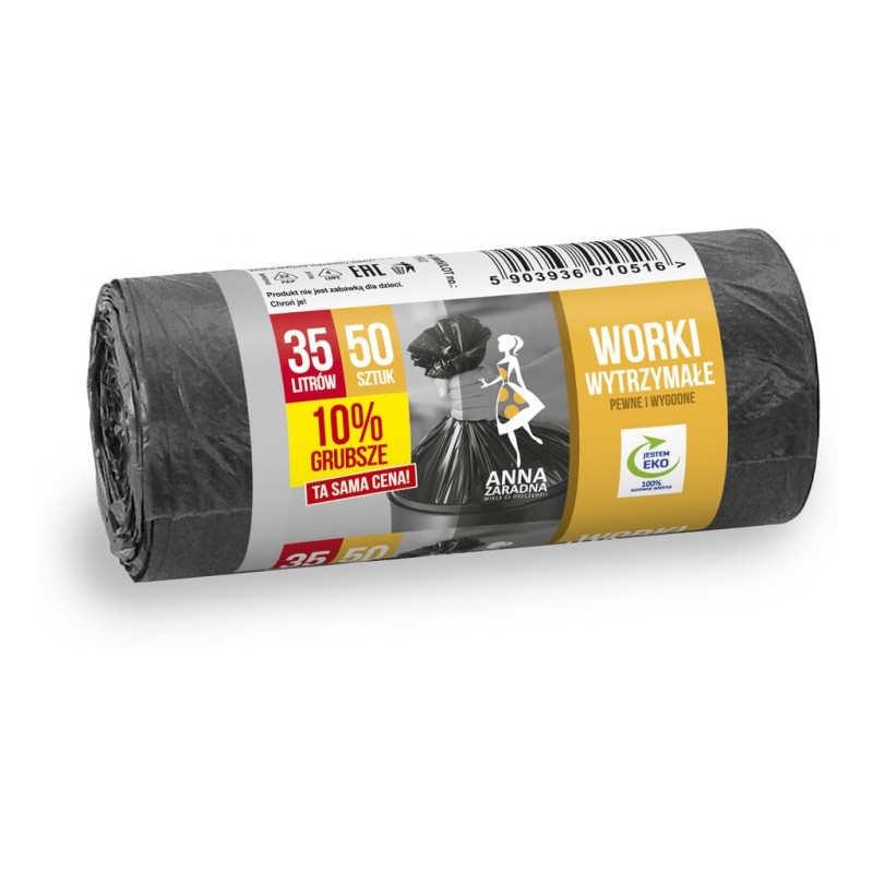 Worki Na Śmieci 35L Hdpe Czarne (50)