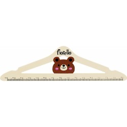 Linijka Drewniana Fiorello 15Cm Miś Wieszak