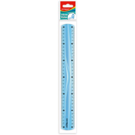 Linijka Plastikowa Keyroad 30Cm Elastyczna Niebieska