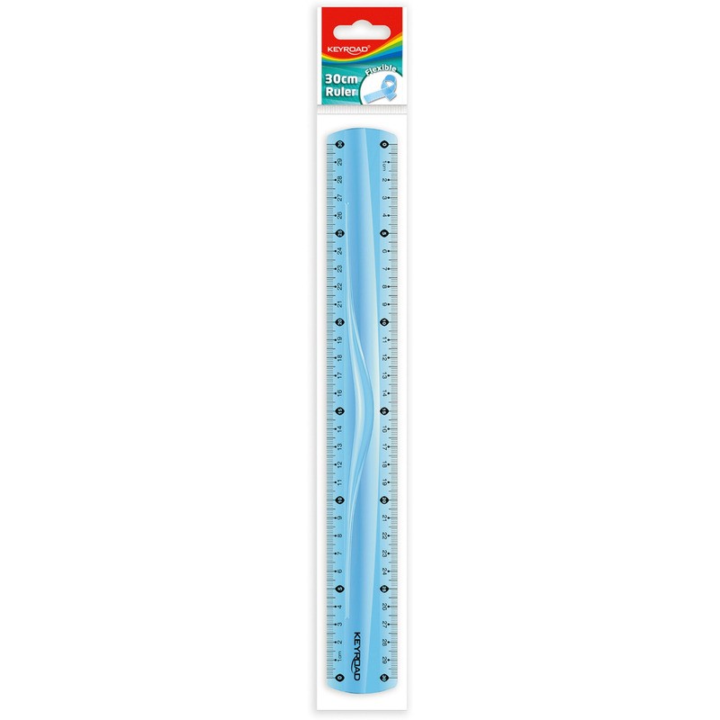 Linijka Plastikowa Keyroad 30Cm Elastyczna Niebieska