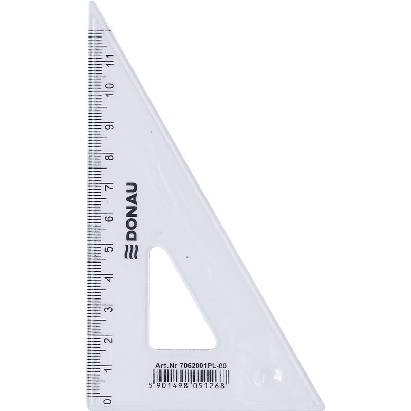 Ekierka Plastikowa Donau 12Cm 60° Transparentna