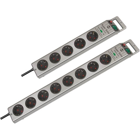 Brennenstuhl Super-Solid Surge Protection 4.500 A Srebrny 8 X Gniazdo Sieciowe 2,5 M