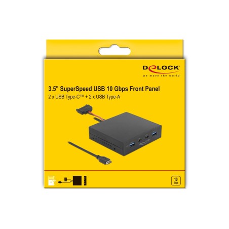Delock Panel Przedni 3.5 Usb 3.2 Gen 2 Z 2 X Usb-C + 2 X Usb-A