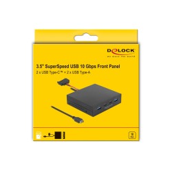 Delock Panel Przedni 3.5 Usb 3.2 Gen 2 Z 2 X Usb-C + 2 X Usb-A