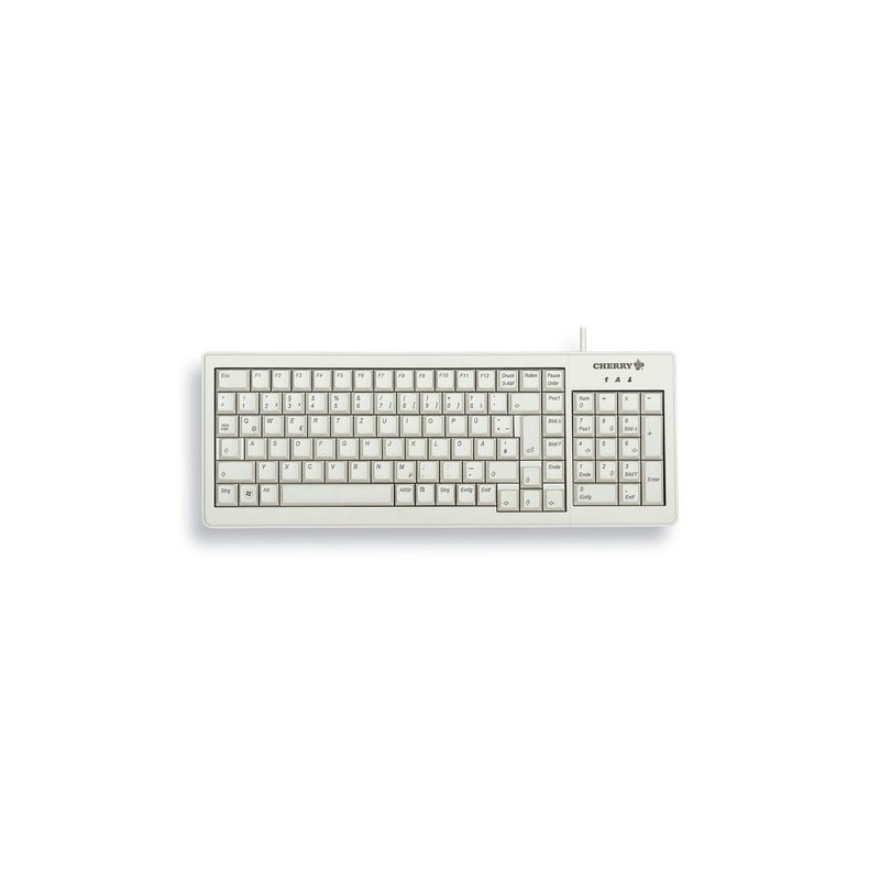 Klawiatura Cherry Tas G84-5200 Przewodowy De-Layout Jasnoszary
