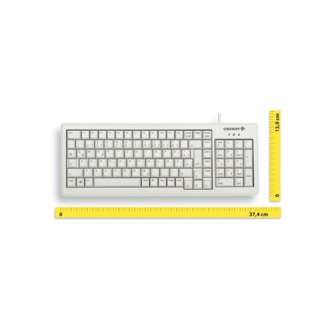 Klawiatura Cherry Tas G84-5200 Przewodowy De-Layout Jasnoszary