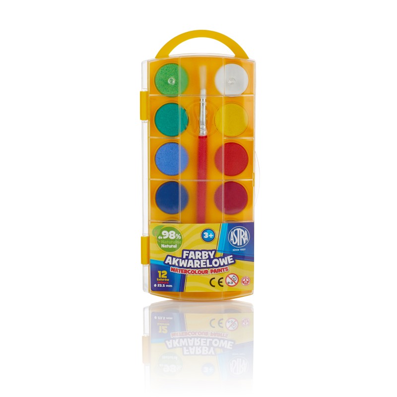 Farby Akwarelowe Astra 12 Kolorów - Fi 23,5 Mm Z Eurozawieszką, 83216905