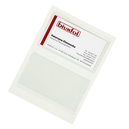 Kieszeń Samoprzylepna Na Wizytówki (10) Ks-04-01 Biurfol