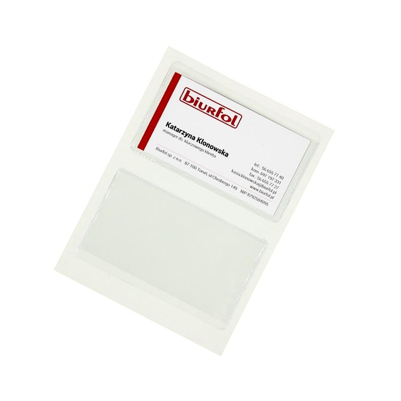 Kieszeń Samoprzylepna Na Wizytówki (10) Ks-04-01 Biurfol