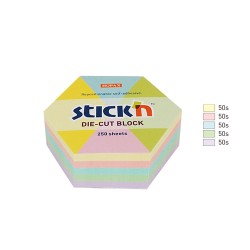 Notes Sześciokąt, 61X70Mm, Mix 5 Kol. Pastelowych, 250Kart. Sticknulln 21826