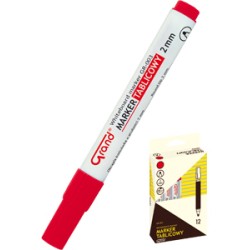 Marker Tablicowy Gr-003 Okrągła Końcówka Czerwony Grand 160-1309
