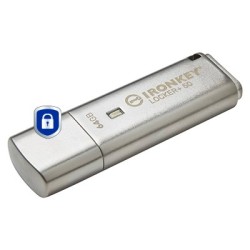 Kingston Ironkey Locker+ 50 Pamięć Usb 64 Gb Usb Typu-A 3.2 Gen 1 (3.1 Gen 1) Srebrny