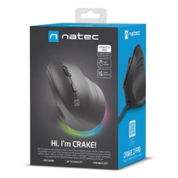 Natec Mysz Wertykalna Crake 2 Pro 12800Dpi Programowalna