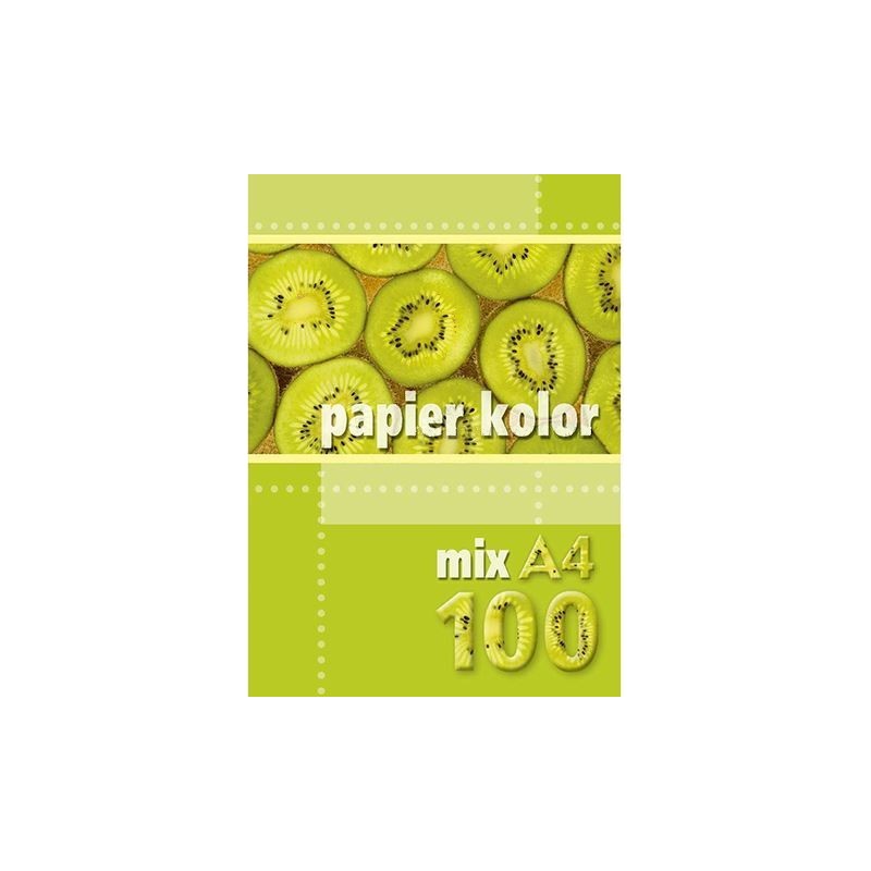 Papier Xero A4 Mix Kolorów 160G (100 Arkuszy) Kreska.