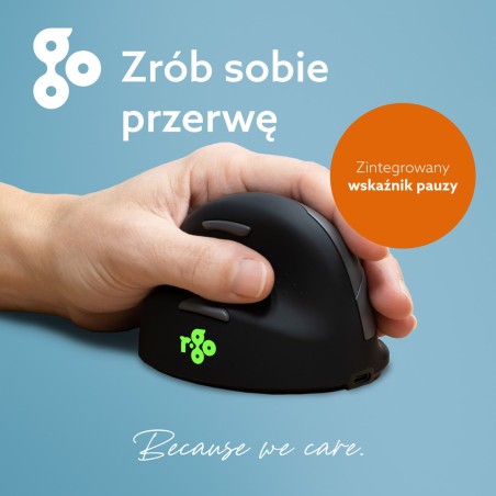 Ergonomiczna Mysz R-Go Pele He Lewa Bluetooth Sidabrina