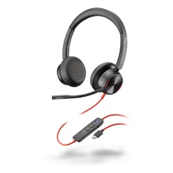 Zestaw Słuchawkowy Poly Blackwire 8225 Stereo 8X225Aa Usb-C Z Certyfikatem Microsoft Teams + Przejściówka Usb-C/A