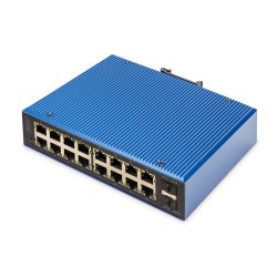 Digitus Przemysłowy 16+2 Portowy Zarządzany Przełącznik Gigabit Ethernet Poe L2
