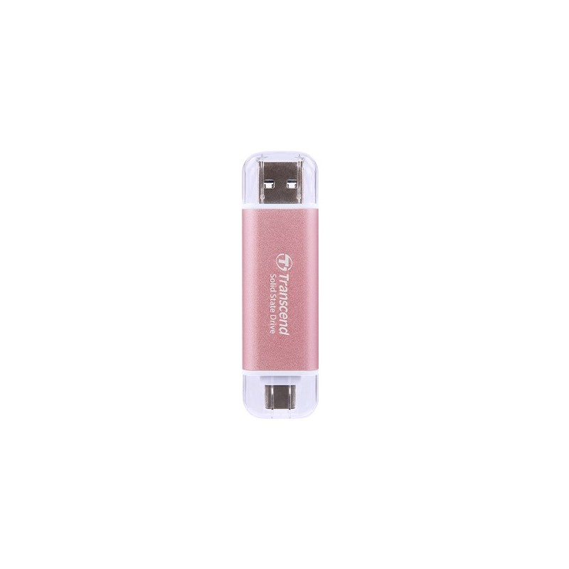 Transcend Esd310 512 Gb Usb Type-A Na Usb Type-C 3.2 Gen 2 (3.1 Gen 2) Różowy
