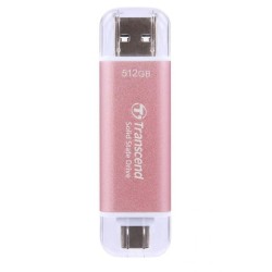 Transcend Esd310 512 Gb Usb Type-A Na Usb Type-C 3.2 Gen 2 (3.1 Gen 2) Różowy