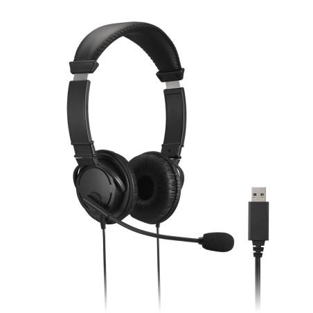Kensington K33065Ww Słuchawki/Zestaw Słuchawkowy Przewodowa Opaska Na Głowę Biuro/Centrum Telefoniczne Usb Typu-A Czarny