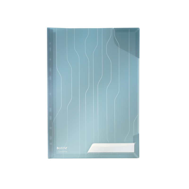 Folder Leitz Combifile, Usztywniony, Niebieski Przezroczty, Folia 3 Szt., 200 Mic., 47280035