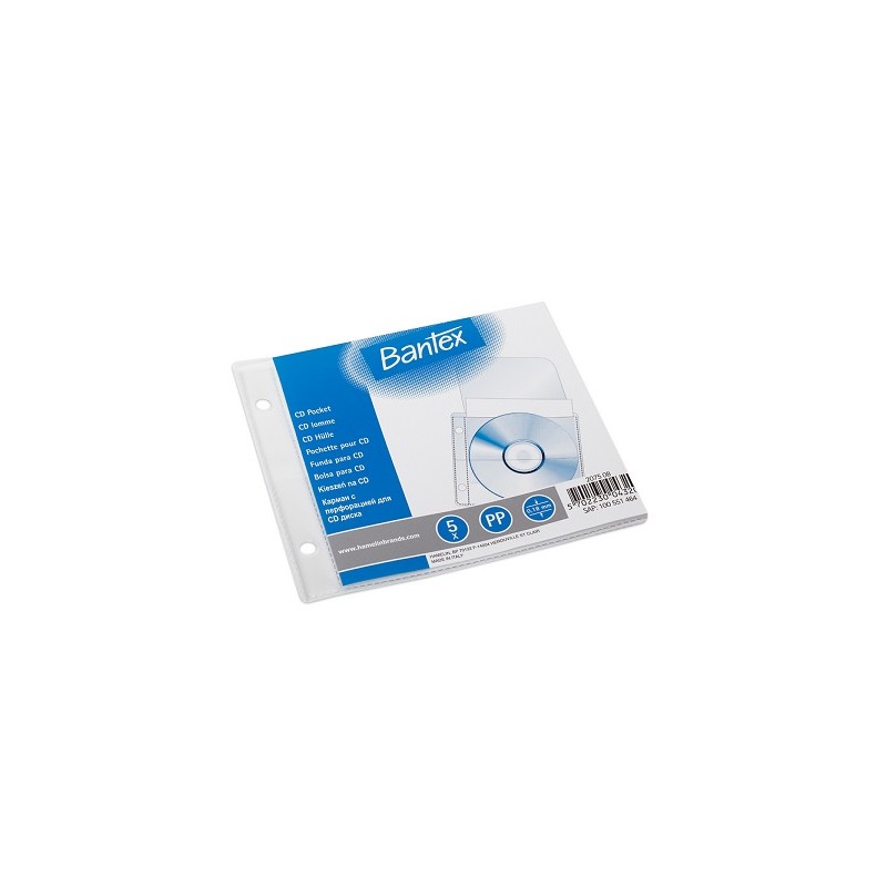 Koszulki Groszkowe Na 1Cd/Dvd, W Folii (5Szt) 2075-08, 180Mic., 100551464