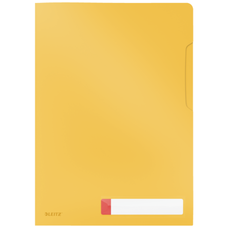 Folder A4 Z Kieszonką Na Etykietę Leitz Cosy, Żółta 47080019