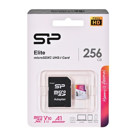 Silicon Power Microsdxc Elite 256Gb Cl10 Uhs-1/U1 A1