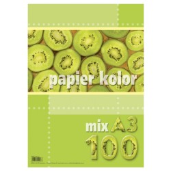Papier Xero A3 80G  Mix Kolorów (100 Arkuszy) Kreska.