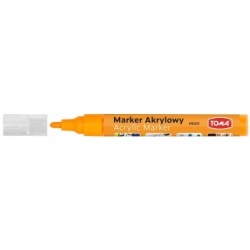 Marker Akrylowy, Fibrowa Końcówka Okrągła 2-5Mm,  Pomarańczowy Metalic To-402 Toma