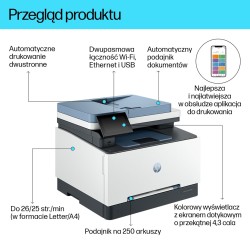 Hp Laserjet Pro 3302Fdw Bezprzewodowe Multifunction W Kolorze Drukarka, Kopiarka, Skaner  Druk Dwustronny