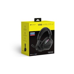 Corsair Void Wireless V2 Zestaw Słuchawkowy Przewodowy I Bezprzewodowy Opaska Na Głowę Gaming Usb Type-C Bluetooth Czarny