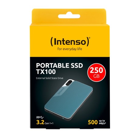Dysk Zewnętrzny Ssd Intenso Tx100 250Gb Niebieski